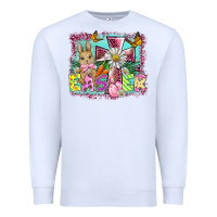 White easter cross background Premium Sweatshirt - BarkalooDesign