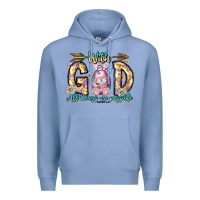 Colony Blue With God All Things Are Possible Easter Day Premium Hoodie - CowhideDigitalArt