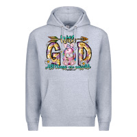 Heather Grey With God All Things Are Possible Easter Day Premium Hoodie - CowhideDigitalArt