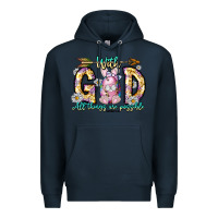Navy With God All Things Are Possible Easter Day Premium Hoodie - CowhideDigitalArt