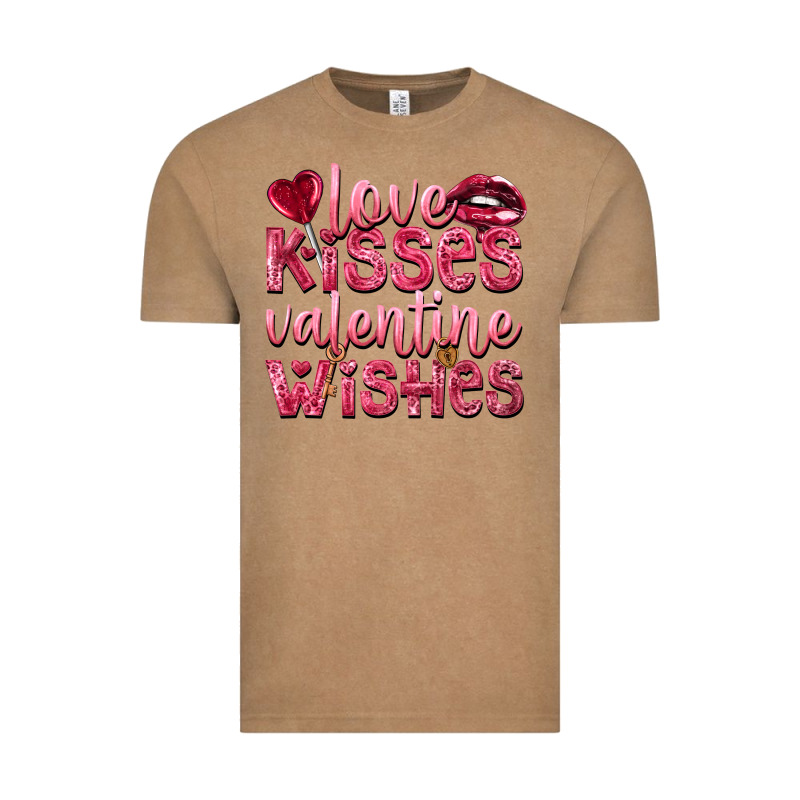 Love Kisses Valentine Wishes Valentine's Day Vintage Tee by HowdyJamesFarm | Teevron