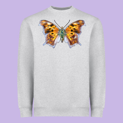 Question Mark Butterfly Heavyweight Sweatshirt Designed By Lillyallendesigns