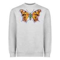 Heather Grey Question Mark Butterfly Heavyweight Sweatshirt - LillyAllenDesigns