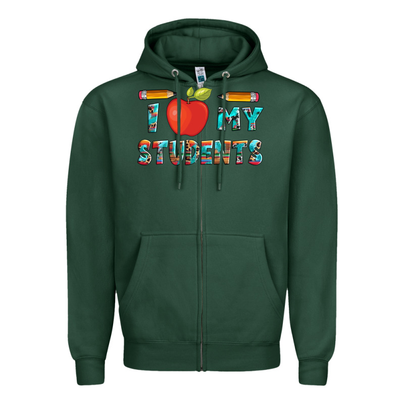 I Love My Students With Pen And Zipper Hoodie by Artiststas | Teevron