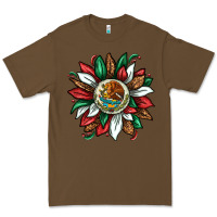 Cacao Mexican Sunflower Premium Tee - texasbilliewilder
