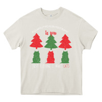 Cream All Want For Christmas is You Just Kidding I Want Cats Heavy Core Tee - Bettercallsaul