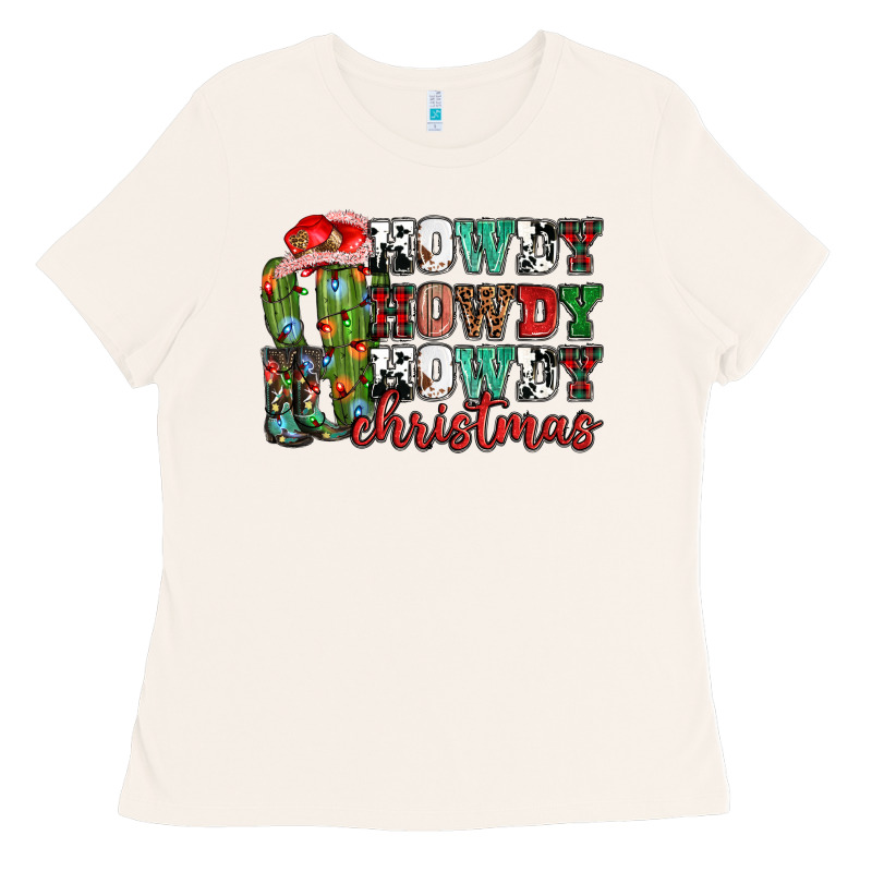 Howdy Howdy Howdy Christmas Ladies Tee by NancyCooperArtShop | Teevron