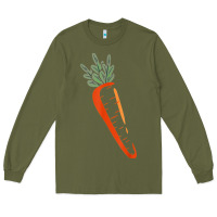 Army Green big carrot costume cute easy vegetable halloween gift Long Sleeve Tee - longCreatives