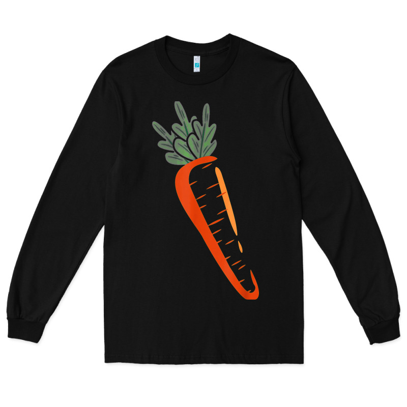 Big Carrot Costume Cute Easy Vegetable Halloween Gift Long Sleeve Tee by longCreatives | Teevron