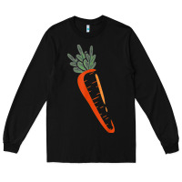 Black big carrot costume cute easy vegetable halloween gift Long Sleeve Tee - longCreatives