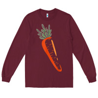 Burgundy big carrot costume cute easy vegetable halloween gift Long Sleeve Tee - longCreatives