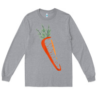 Heather Grey big carrot costume cute easy vegetable halloween gift Long Sleeve Tee - longCreatives