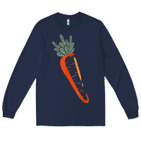 Navy big carrot costume cute easy vegetable halloween gift Long Sleeve Tee - longCreatives
