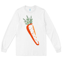 White big carrot costume cute easy vegetable halloween gift Long Sleeve Tee - longCreatives