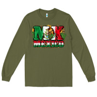 Army Green MX Mexico Long Sleeve Tee - FaDigitalArtStudio