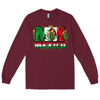 Burgundy MX Mexico Long Sleeve Tee - FaDigitalArtStudio