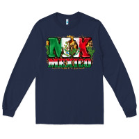 Navy MX Mexico Long Sleeve Tee - FaDigitalArtStudio