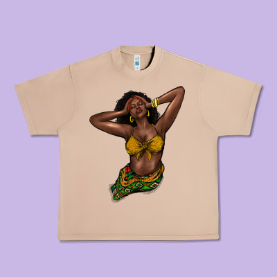 Black Woman Urban Heavy Tee Designed By Howdyjamesfarm