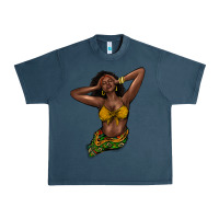 Midnight Navy Black woman Urban Heavy Tee - HowdyJamesFarm