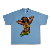 Pebble Blue Black woman Urban Heavy Tee - HowdyJamesFarm