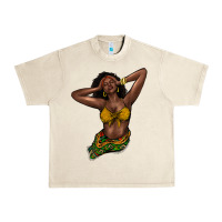 Sandshell Black woman Urban Heavy Tee - HowdyJamesFarm