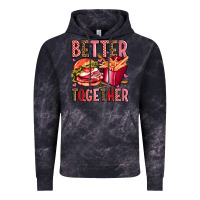 Cloud Black hamburger potatoes better together olivia Vintage Hoodie - OliviaCreatesArt