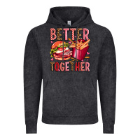 Vintage Black hamburger potatoes better together olivia Vintage Hoodie - OliviaCreatesArt