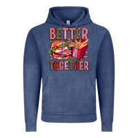 Vintage Denim hamburger potatoes better together olivia Vintage Hoodie - OliviaCreatesArt