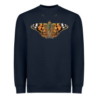 Navy Painted Lady Heavyweight Sweatshirt - LillyAllenDesigns