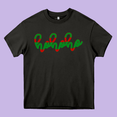 Christmas Ho Ho Ho Heavy Core Tee Designed By Bettercallsaul