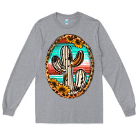 Heather Grey Western Cactus Long Sleeve Tee - Jasminsmagicworld