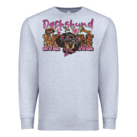 Heather Grey dachshund mom Premium Sweatshirt - BarkalooDesign