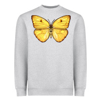 Heather Grey Cloudless Sulphur Butterfly Heavyweight Sweatshirt - LillyAllenDesigns