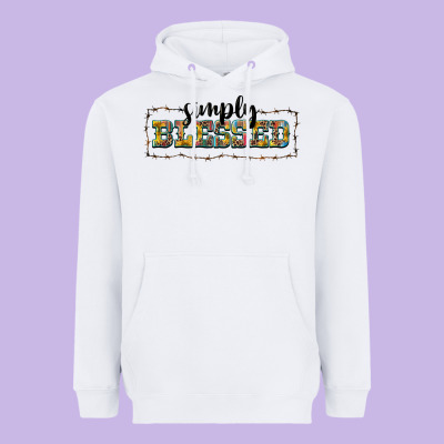 Simply Blessed Heavyweight Hoodie Designed By Barkaloodesign