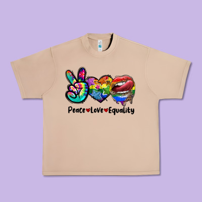 Peace Love Equality Lgbt+ Urban Heavy Tee Designed By Cowgirlartshop
