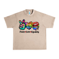 French Oak Peace love equality LGBT+ Urban Heavy Tee - CowGirlArtShop