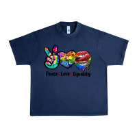 Navy Peace love equality LGBT+ Urban Heavy Tee - CowGirlArtShop