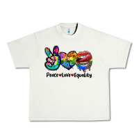 Pistachio Peace love equality LGBT+ Urban Heavy Tee - CowGirlArtShop
