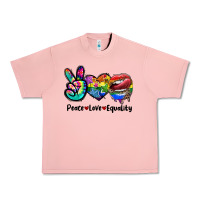 Salmon Peace love equality LGBT+ Urban Heavy Tee - CowGirlArtShop