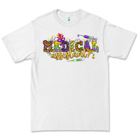 White MA Medical Assistant Mardi Gras Premium Tee - NancyCooperArtShop