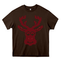 Chocolate Brown Christmas Deer Ugly Heavy Core Tee - Bettercallsaul