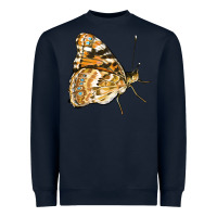 Navy Painted Lady Butterfly Heavyweight Sweatshirt - LillyAllenDesigns