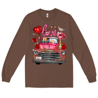 Chestnut Western Valentines Day Truck Love Bird Letter Long Sleeve Tee - FaDigitalArtStudio