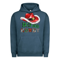Pigment Midnight Navy ho ho howdy christmas hat Urban Hoodie - AdoDesignShop