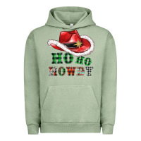 Pigment Oil Green ho ho howdy christmas hat Urban Hoodie - AdoDesignShop