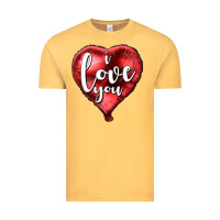 Vintage Mustard I love you heart balloon Valentine's Day Vintage Tee - HowdyJamesFarm