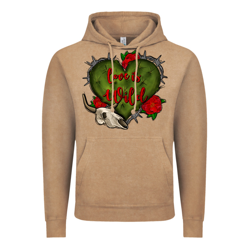 Love Is Wild With Bullskull Olivia Vintage Hoodie by OliviaCreatesArt | Teevron