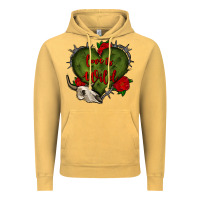 Vintage Mustard love is wild with bullskull olivia Vintage Hoodie - OliviaCreatesArt