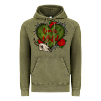 Vintage Olive love is wild with bullskull olivia Vintage Hoodie - OliviaCreatesArt
