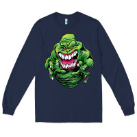 Navy halloween green slimer ghost Long Sleeve Tee - longCreatives